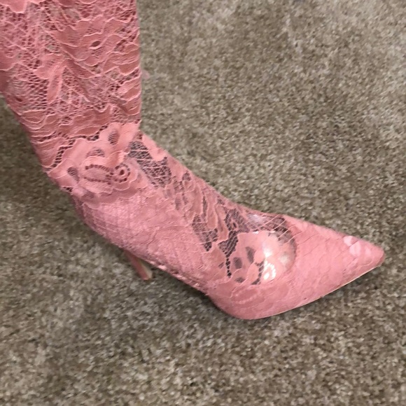 Sexy lace knee high heels!! Never worn! - Picture 2 of 10